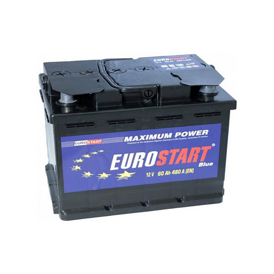Eurostart Blue 60 A/h 480 А R+ 242x175x190 мм - 1