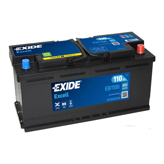 Exide Excell 110 A/h 850 A R+ EB1100 392x175x190 мм - 1