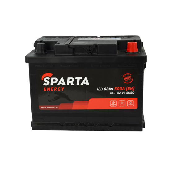 Sparta Energy 62 A/h 500 А R+ 242x175x190 мм - 3
