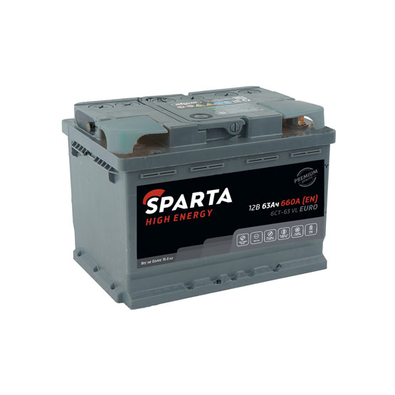 Sparta High Energy 63 A/h 660 A R+ 242x175x190 мм - 1