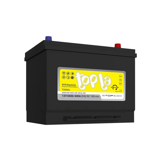 Topla Asia Stop&Go EFB 60 A/h 600 A R+ 230x175x225 мм - 1