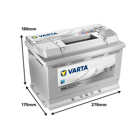Varta Silver Dynamic E44 77 А/h 780 А R+ 278x175x190 мм - 5