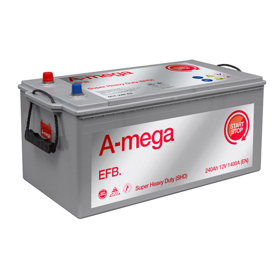 A-MEGA EFB SHD 240 A/h 1400 А L+ 518x275x223 мм - 1