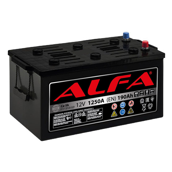 ALFA Truck 190 A/h 1300 A L+ 488x223x223 мм - 1