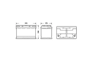 Centra Start-Stop AGM CK800 80 A/h 800 A R+ 315x175x190 мм - 3