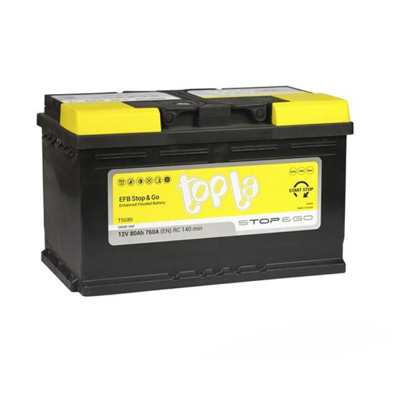 Topla EFB STOP&GO 112080 80 A/h 760 А R+ 315x175x190 мм - 1