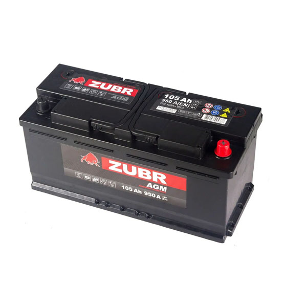 Zubr AGM 105 A/h 950 A R+ 393x175x190 мм - 2