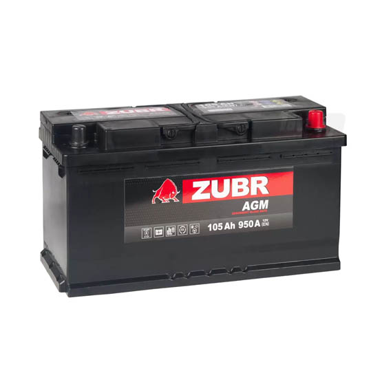 Zubr AGM 105 A/h 950 A R+ 393x175x190 мм - 1