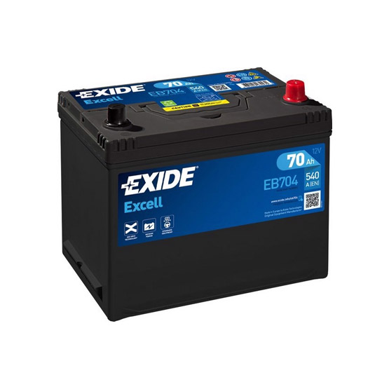 Exide Excell EB704 70 A/h 540 A R+ 267x170x220 мм - 1