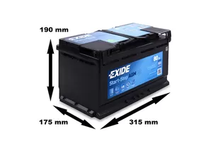 EXIDE Start-Stop AGM EK800 80 A/h 800 A R+ 315x175x190 мм - 5