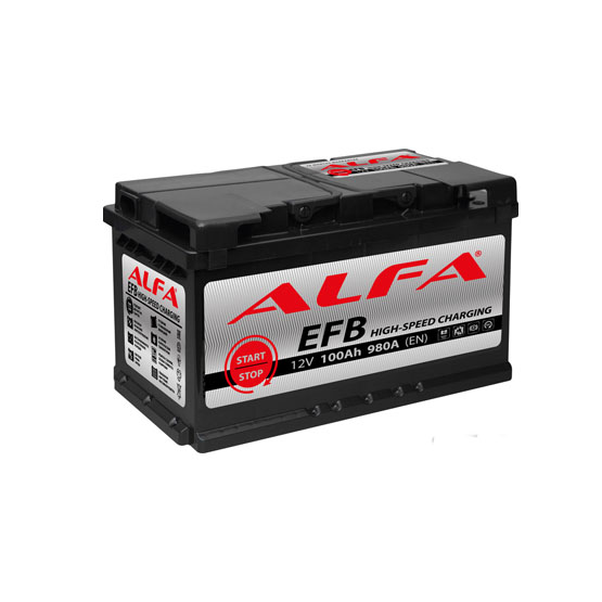 ALFA EFB 100 R 100 A/h 980 A R+ 353x175x190 мм - 1