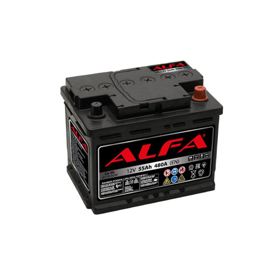 ALFA Hybrid 55 A/h 480 A R+ 242x175x190 мм - 1