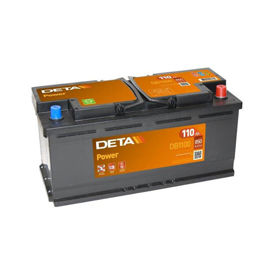Deta Power DB1100 110 A/h 850 A R+ 393x175x190 мм - 1