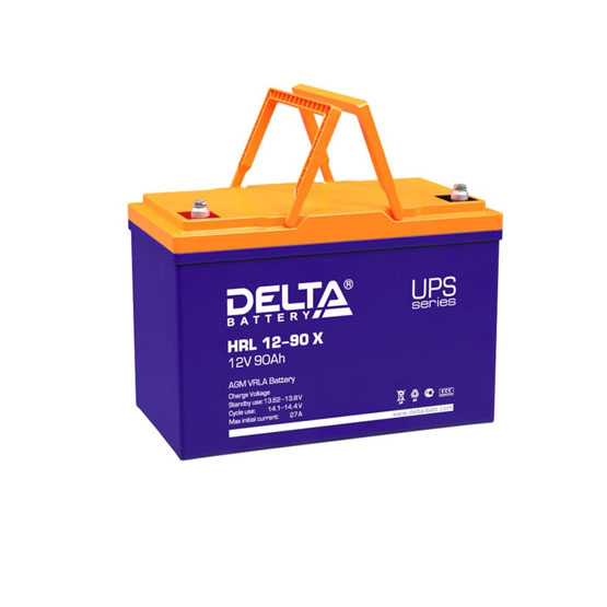 Аккумулятор Delta HRL-X 12-90 (12В/90 А·ч) - 1