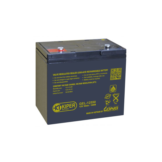 Аккумулятор Kiper GEL-12550 (12В/55 А·ч) - 1