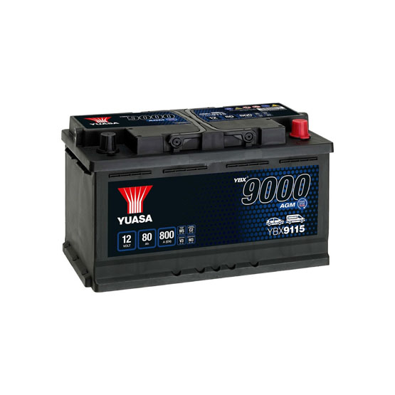Yuasa YBX9000 YBX9115 80 A/h 800 А R+ 315x175x190 мм - 1