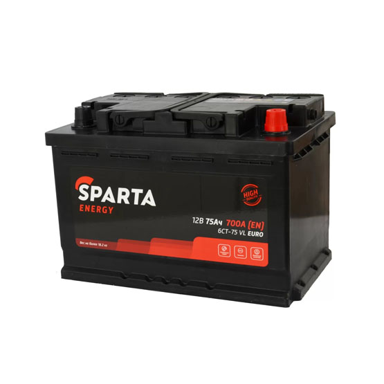 Sparta Energy 75 A/h 700 A R+ 278x175x190 мм - 3