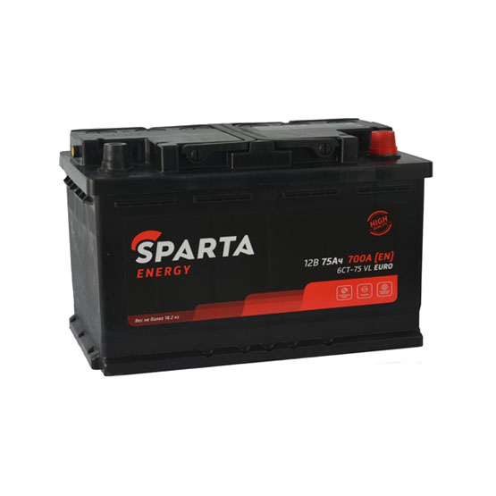 Sparta Energy 75 A/h 700 A R+ 278x175x190 мм - 1