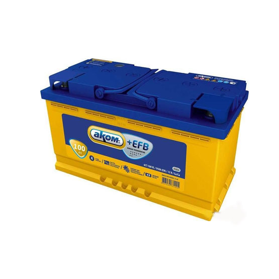 АКОМ +EFB 100 A/h 950 A L+ 6СТ-100 Рус. 353x175x190 мм - 1