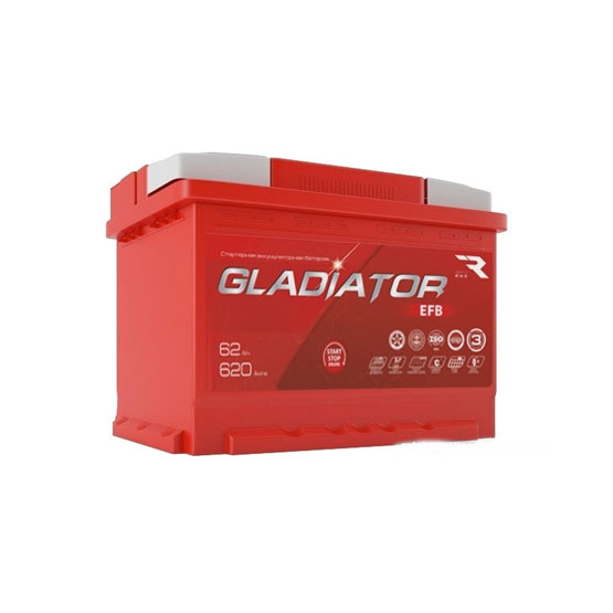 Gladiator EFB 62 A/h 620 A R+ 242x175x190 мм - 1