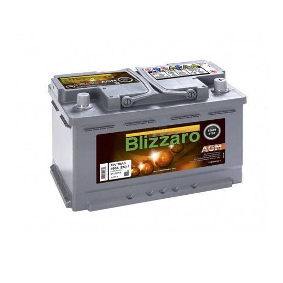 Blizzaro AGM Start&Stop 70 A/h 760 А R+ 278x175x190 мм - 1