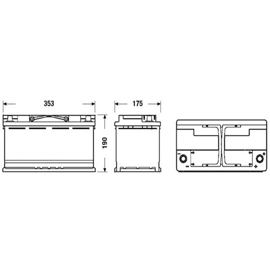 Blizzaro AGM Start&Stop 92 A/h 850 А R+ 353x175x190 мм - 2