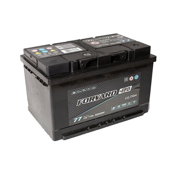 Forvard EFB Ultra 77 A/h 900 A R+ 278x175x190 мм - 1