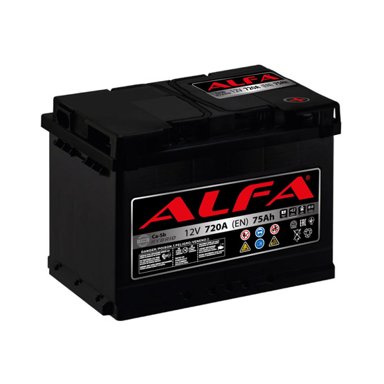 ALFA Hybrid 75 A/h 720 A R+ 278x175x190 мм - 1