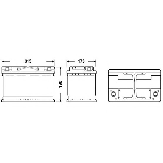 Solite AGM 80 A/h 800 A R+ 315x175x190 мм - 4