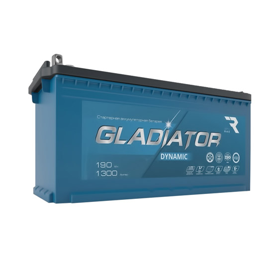 Gladiator Dynamic 190 A/h 1300 А L+ 518x223x223 мм - 1