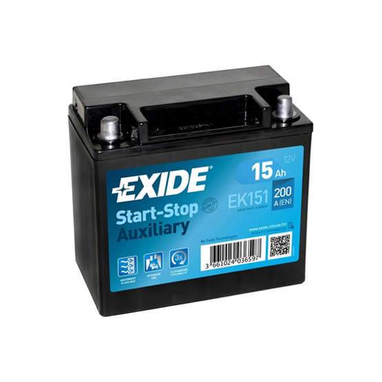 Exide EK151 15 A/h 200 А L+ 150x90x145 мм - 1