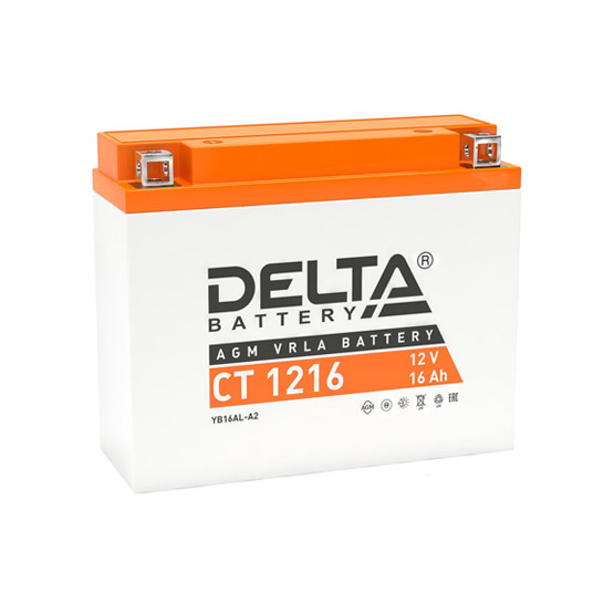 Delta AGM СТ 1216 16 A/h 200 A R+ 205x70x162 мм - 1