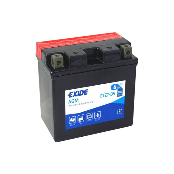 Exide ETZ7-BS 6 A/h 100 А L+ 113x70x105 мм - 1