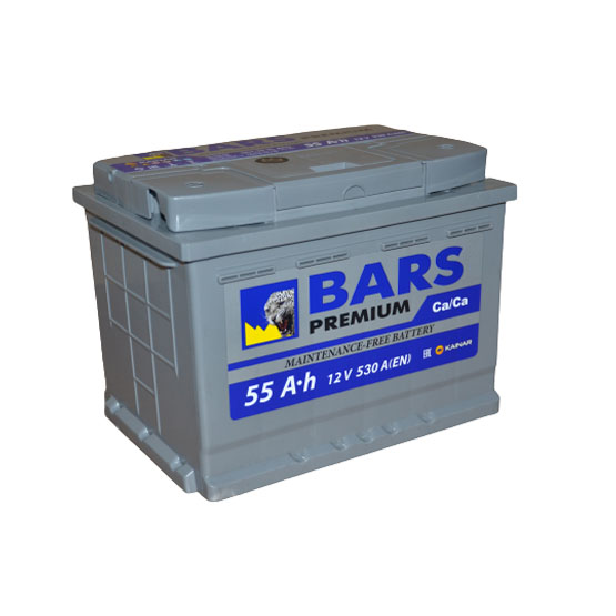 Bars Premium 55 A/h 530 A R+ 242x175x190 мм - 1