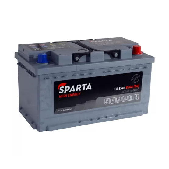 Sparta High Energy 85 A/h 820 A R+ 315x175x175 мм (низкий) - 1