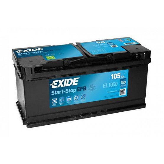EXIDE Start-Stop EFB EL1050 105 A/h 950 A R+ 393x175x190 мм - 1