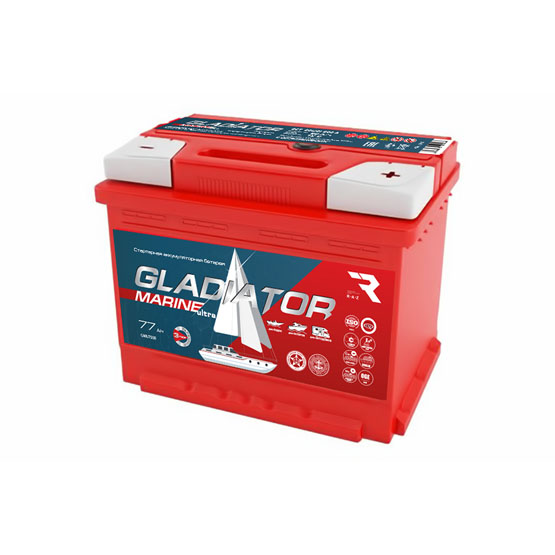 Gladiator Marine Ultra 75 A/h 278x175x190 мм (лодочный) - 1