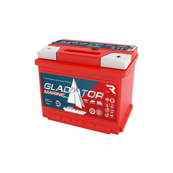 Gladiator Marine Ultra 60 A/h 242x175x190 мм (лодочный) - 1
