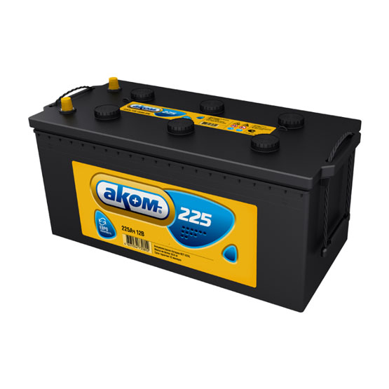 AKOM 6СТ-225 Евро 225 A/h 1350 А L+ 518x274x242 мм - 1
