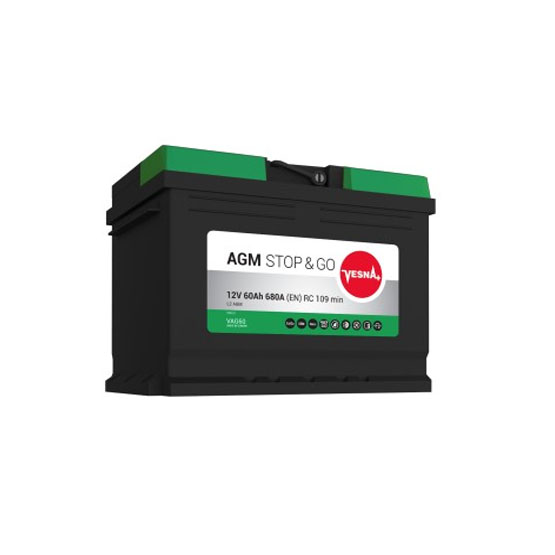Vesna AGM STOP&GO 213060 60 A/h 680 А R+ 242x175x190 мм - 1