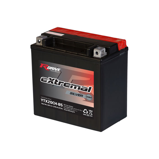 RDrive eXtremal Silver YTX20CH-BS 18 A/h 270 A L+ 150x87x161 мм - 1
