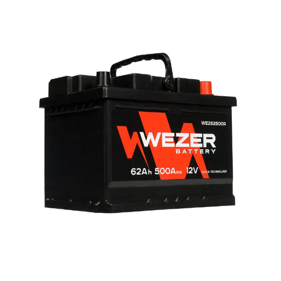 Wezer WEZ62500R 62 A/h 500 A R+ 242x175x175 мм - 1