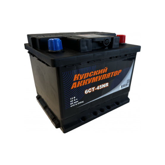 Курский аккумулятор 45 A/h 410 А R+ 207x175x190 мм - 1