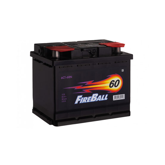 FIRE BALL 6СТ-60 NR Euro 60 A/h 510 A R+ 242x175x190 мм - 1