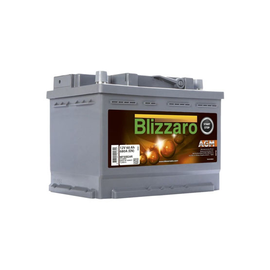 Blizzaro AGM Start&Stop 60 A/h 680 A R+ 242x175x190 мм - 1