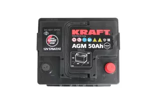 Kraft AGM Start&Stop 50 A/h 570 A R+ 207x175x190 мм - 2
