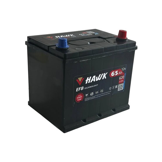Hawk EFB Asia 65 A/h 620 A R+ 230x175x200 мм - 1
