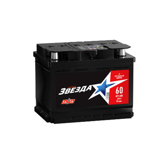 Звезда 6СТ-60NR 60 A/h 430 A R+ 242x175x190 мм - 1