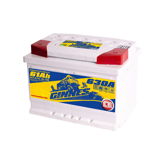 Giness 6CT-61e 61 A/h 630 A R+ 242x175x175 мм (низкий) - 1