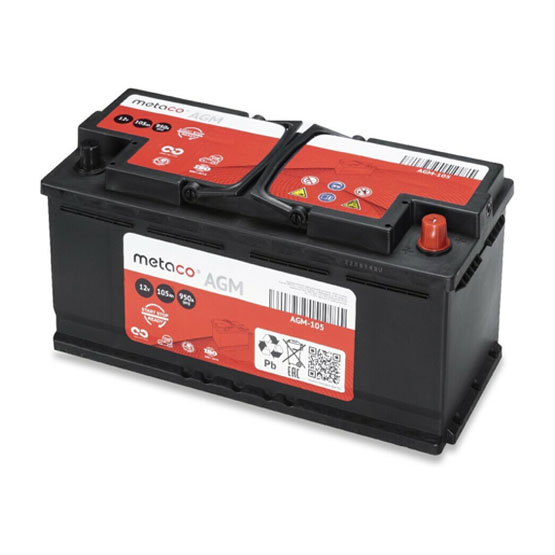 Metaco AGM 105 A/h 950 А R+ 393x175x190 мм - 1